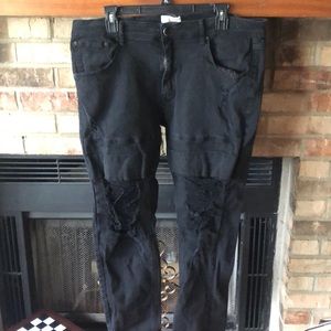 KDNK men’s black 38/30 skinny jeans